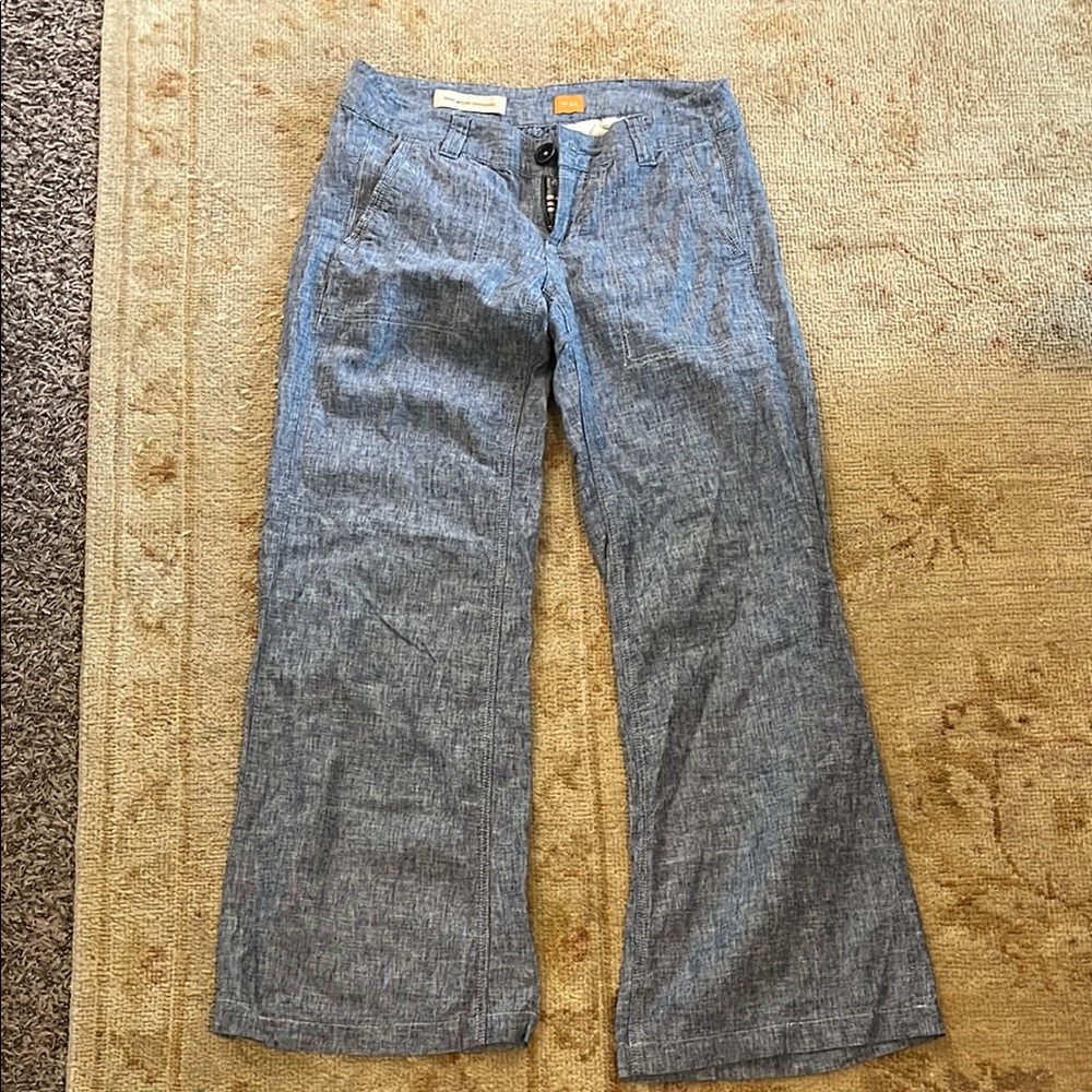 Pilcro and the letterpress wide legged linen & cotton pants